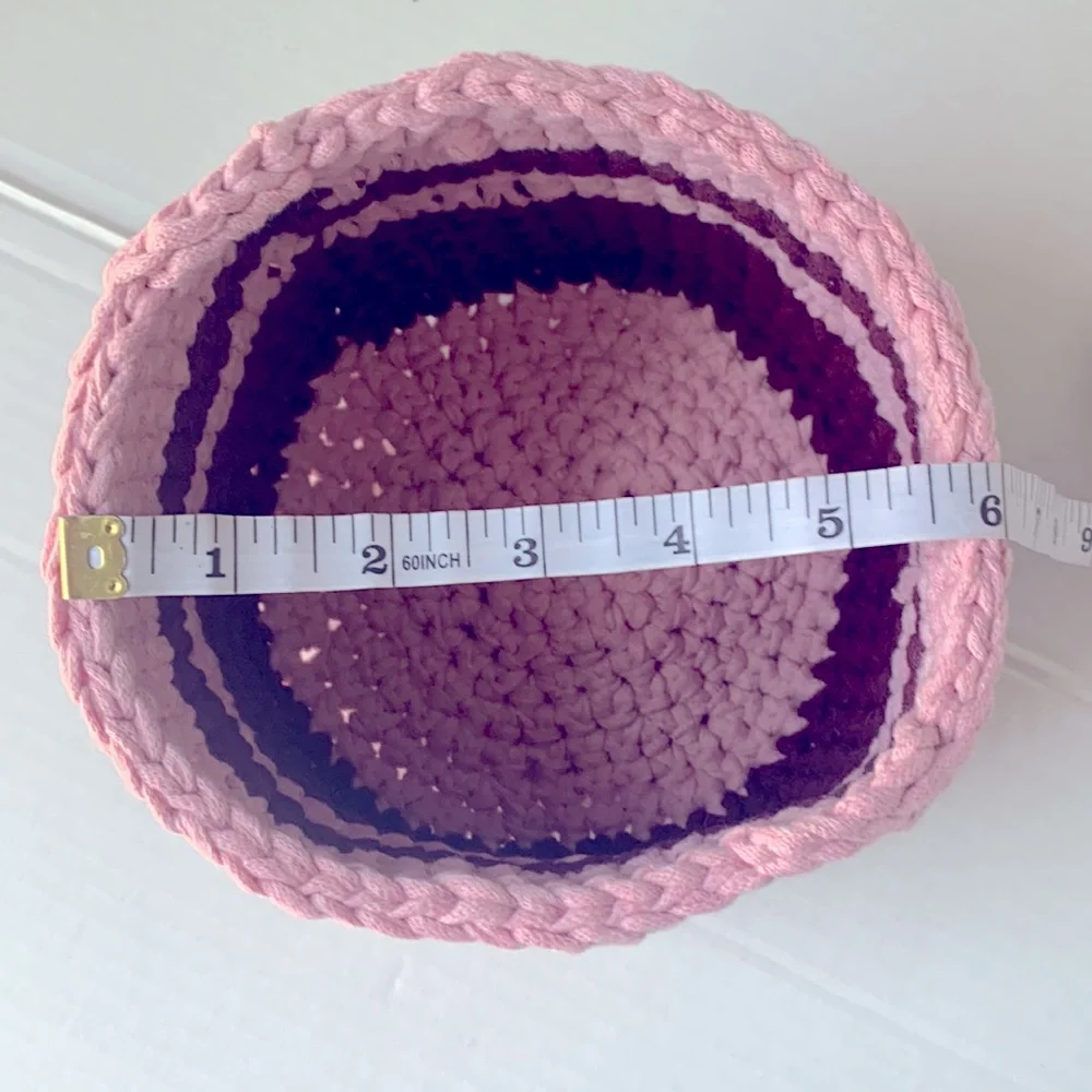 Handmade Crochet Round Basket